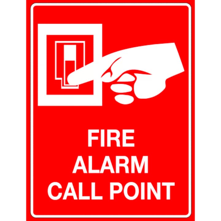 Emergency Call Point Sticker Indicator Sign fire alarm call point, Sticker autocolant, Cri-Flo ...