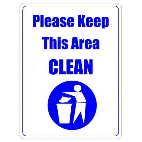 Indicator Sign please keep this area clean, Sticker autocolant, Cri-Flo ...