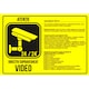 Indicator Supraveghere video scopul si drepturile, Sticker autocolant, Cri-Flo, Dimensiune A5 21x15 cm