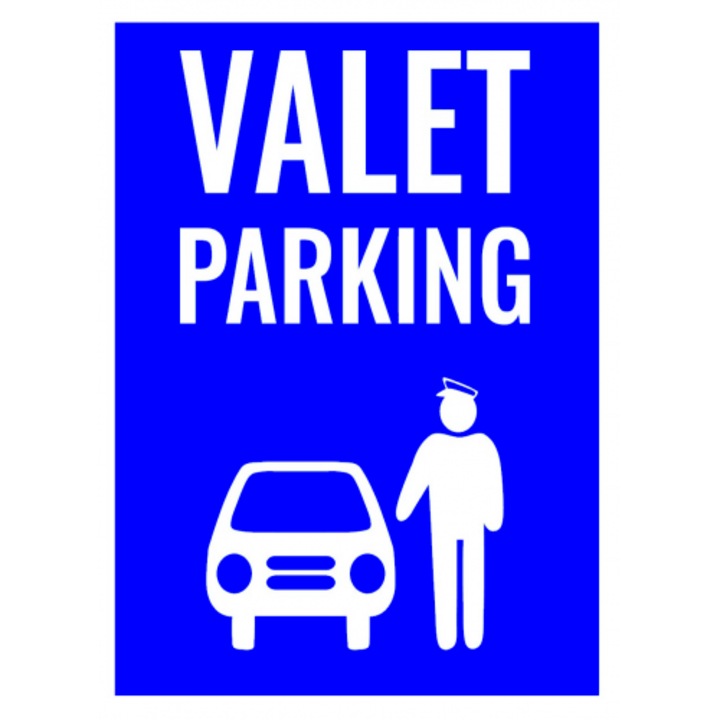 Indicator Valet parking, Sticker autocolant, Cri-Flo, Dimensiune A3 42x30 cm