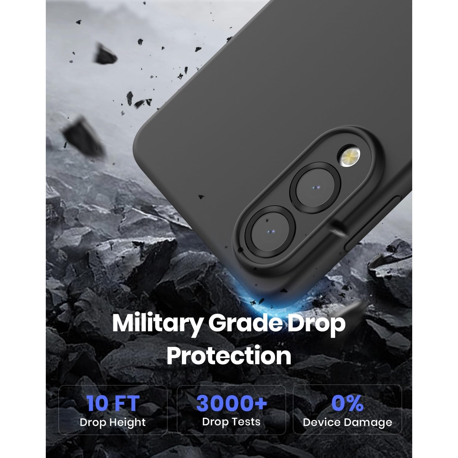 Husa protectie compatibila cu Samsung Galaxy S25 Edge, Silicon Flexibil Mat, Protectie Camera, Margini Ridicare pentru protectie ecran, Negru