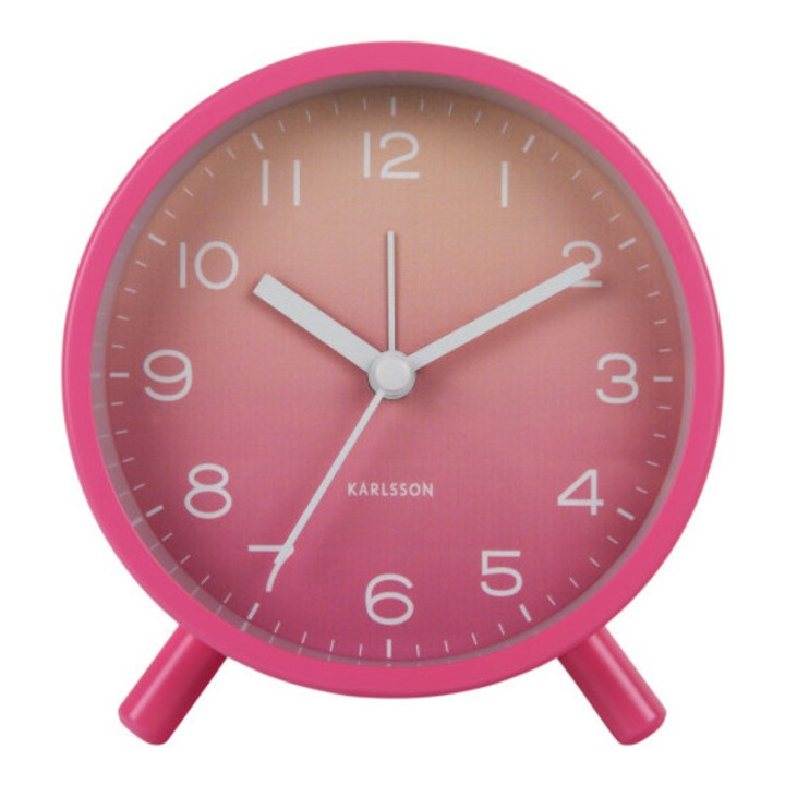 Ceas decorativ, Present Time, model GRADIENT, roz, 11,5x5,5x11,5cm, mecanism silentios