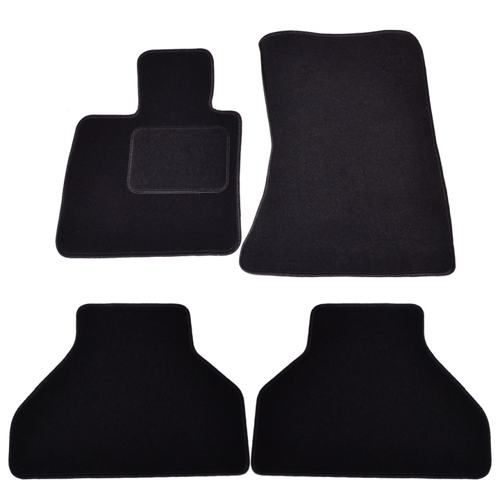 Set covorase velur, BMW, X5, 2007-2013, 4 bucati, negru, setul include 2 covorase fata, 2 covorase spate, material: velur
