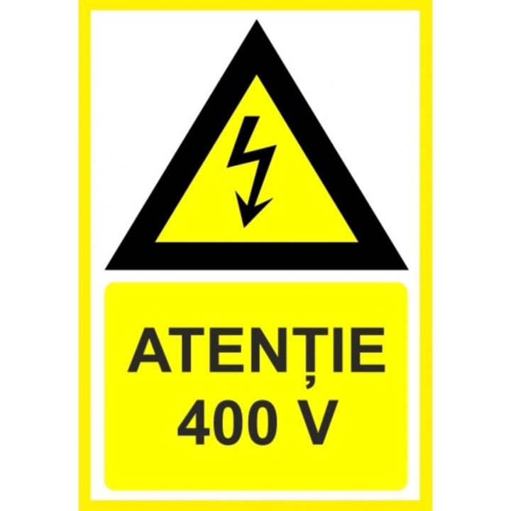 Indicator Atentie 3000v, Sticker autocolant, Cri-Flo, Dimensiune A5 21x15 cm