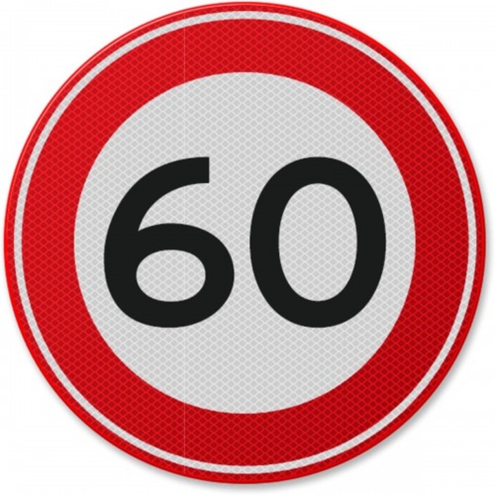 Indicator de circulatie 50 km, Sticker autocolant, Cri-Flo, Dimensiune A5 21x15 cm