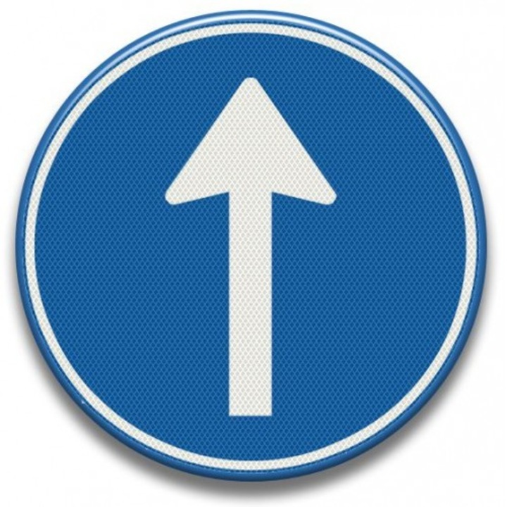 Indicator de circulatie Inainte, Sticker autocolant, Cri-Flo, Dimensiune A5 21x15 cm