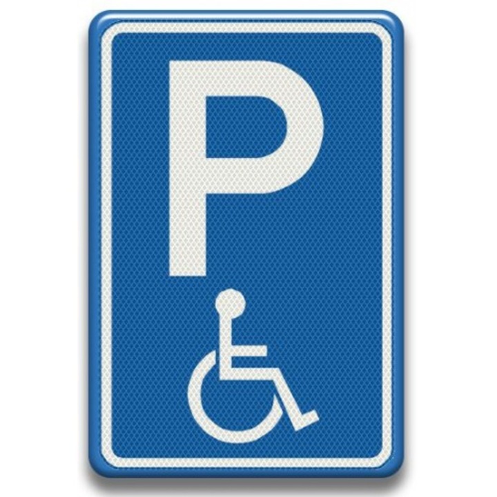 Indicator parcare pentru persoane cu handicap, Sticker autocolant, Cri-Flo, Dimensiune A4 21x30 cm