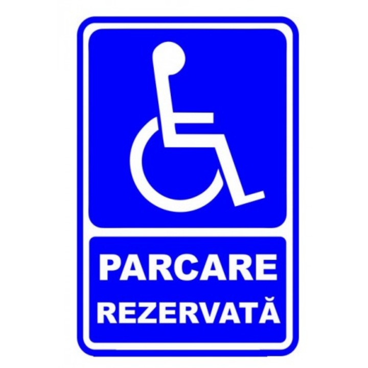 Indicator Semn de parcare rezervata, Sticker autocolant, Cri-Flo, Dimensiune A4 21x30 cm