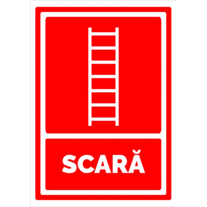 Indicator Semn pentru scara, Sticker autocolant, Cri-Flo, Dimensiune A3 42x30 cm