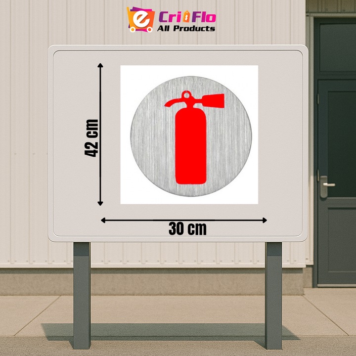 Indicator Semn stingator, Sticker autocolant, Cri-Flo, Dimensiune A3 42x30 cm