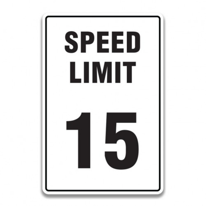 Indicator SPEED LIMIT 5 SIGN, Sticker autocolant, Cri-Flo, Dimensiune A3 42x30 cm