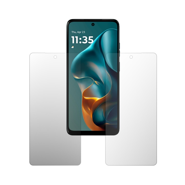 Комплект от 2 протектора за екран iSkinz за Motorola Moto G05 - пълно покритие, невидими Skinz HD, ултрапрозрачни силиконови с пълно покритие, самозалепващи се и гъвкави