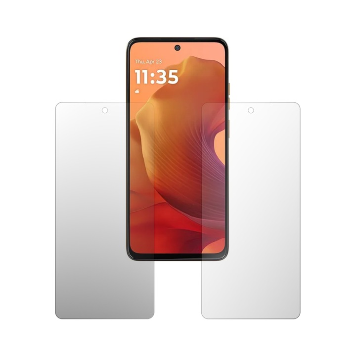 Комплект от 2 протектора за екран iSkinz за Motorola Moto G15 Power - пълно покритие, невидими Skinz HD, ултрапрозрачни силиконови с пълно покритие, самозалепващи се и гъвкави