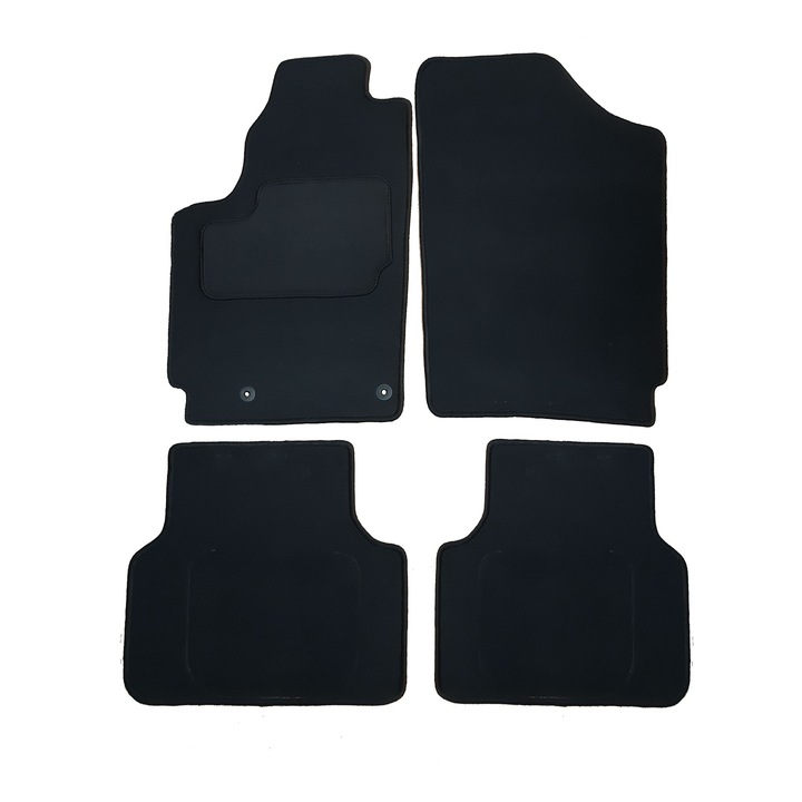 Set covorase velur, Citroën, Berlingo, 2005-2008, 2 bucati, culoare: negru, material: catifea, include: 2 covorase fata, 2 covorase spate