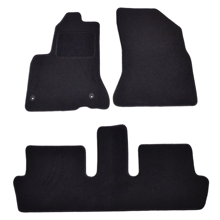 Set covorase auto CETUS velur negru mat, Citroen C4 Picasso, 2006-2013, 4 piese