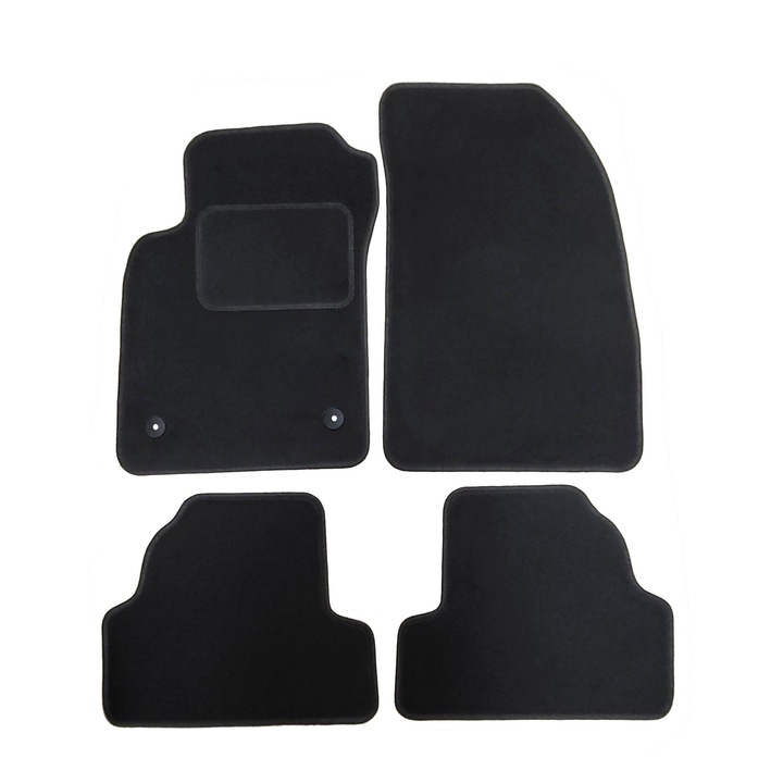 Set covorase velur, Opel, Mokka, 2012-2019, 4 bucati, culoare negru, material: catifea