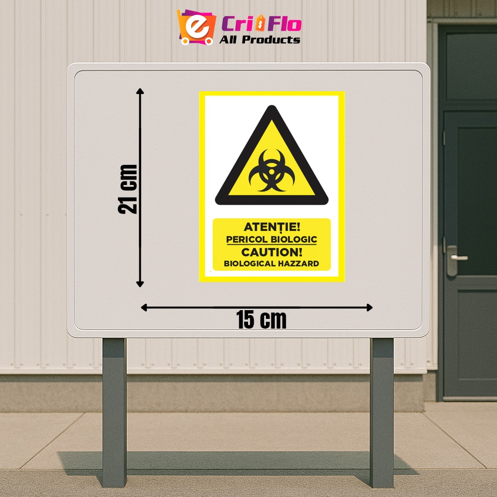 Indicator Atentie pericol biologic caution biological hazard