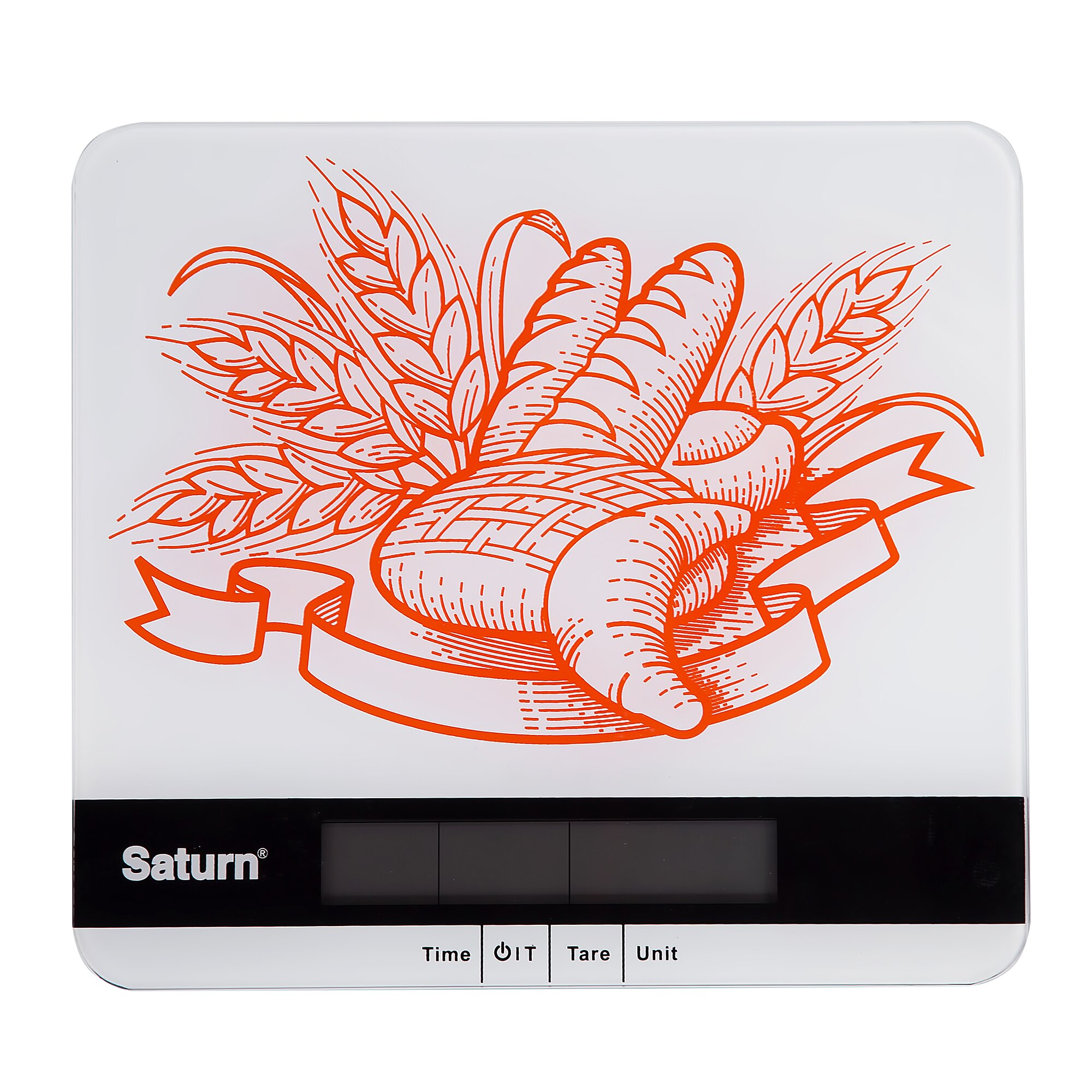 Cantar de bucatarie Saturn, ST-KS7807, 5 kg, Alb/ Rosu