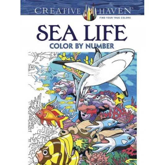 Creative Haven Sea Life Color by Number Coloring Book, George Toufexis (Author)