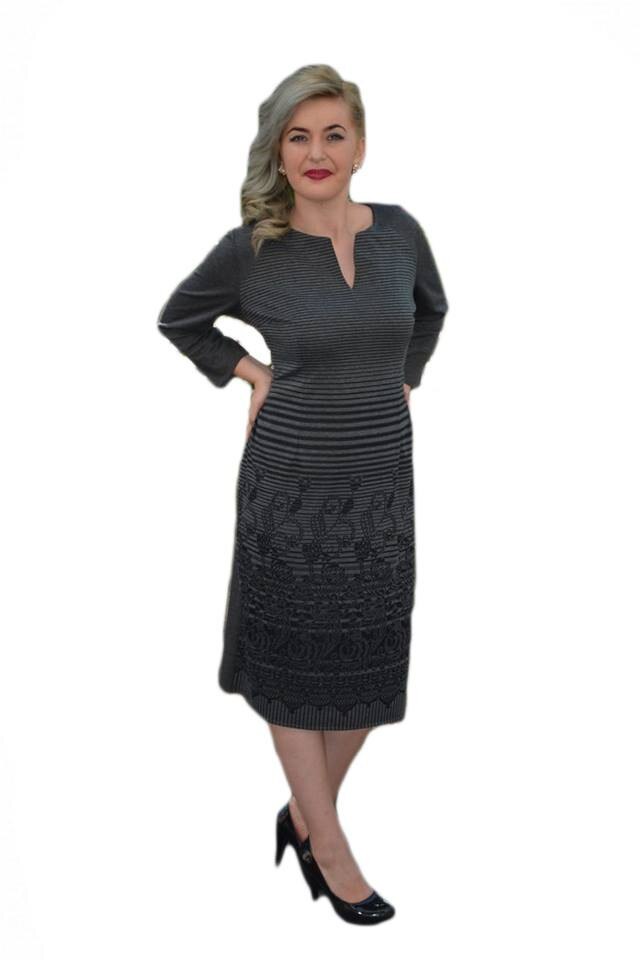Rochie feminina cambrata pe corp,D&J Exclusive, Gri