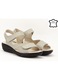 Sandale gri din piele naturala Sara 129 3060, Gri
