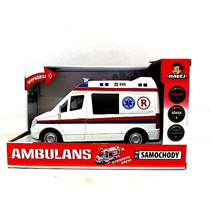 SW/DZW 075008 mentőautó, fehér