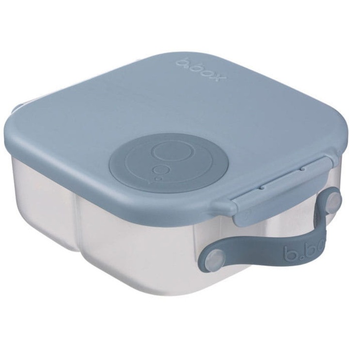 Mini lunchbox B.box, 1l, design cu doua compartimente, compartiment flexibil pentru fructe, albastru