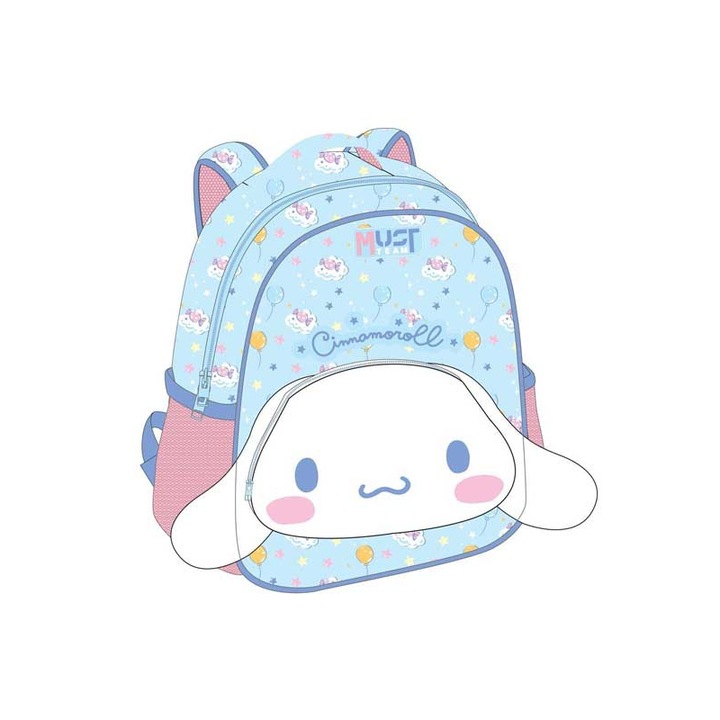 Ghiozdan pentru copii Diakakis, Sanrio Cinnamoroll, 2 compartimente, 8L, 27x10x31cm, poliester, multicolor