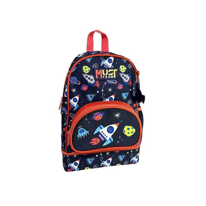 Ghiozdan scolar Must Team Spaceship, izoterma, 2 compartimente, 25x14x36cm, 8L