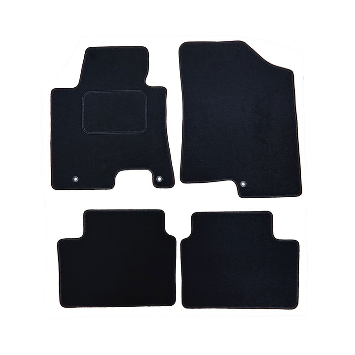 Set covorase velur, Hyundai, i30, 2012-2017, 2 bucati, culoare: negru, material: catifea, include: 2 covorase fata, 2 covorase spate