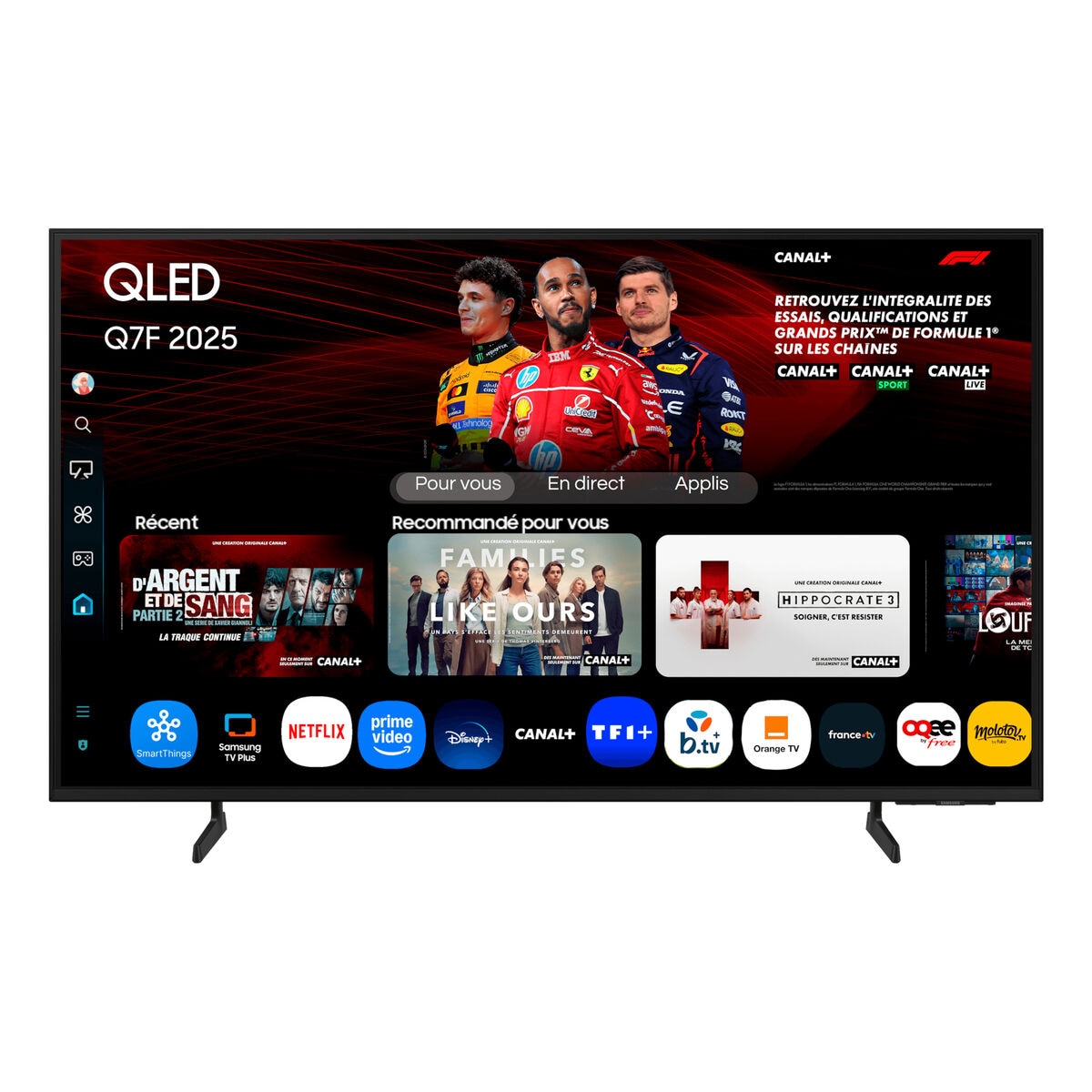 Televizor Smart TV 55" Samsung, 4K Ultra HD QLED, Negru, Wi-Fi, Bluetooth