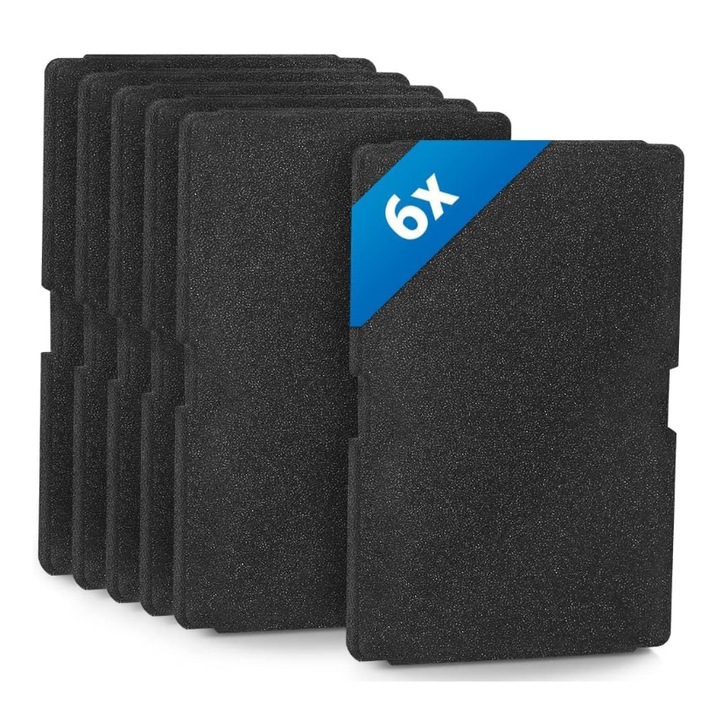 Set 6 filtre uscator rufe Trexora 245x155x10mm negru