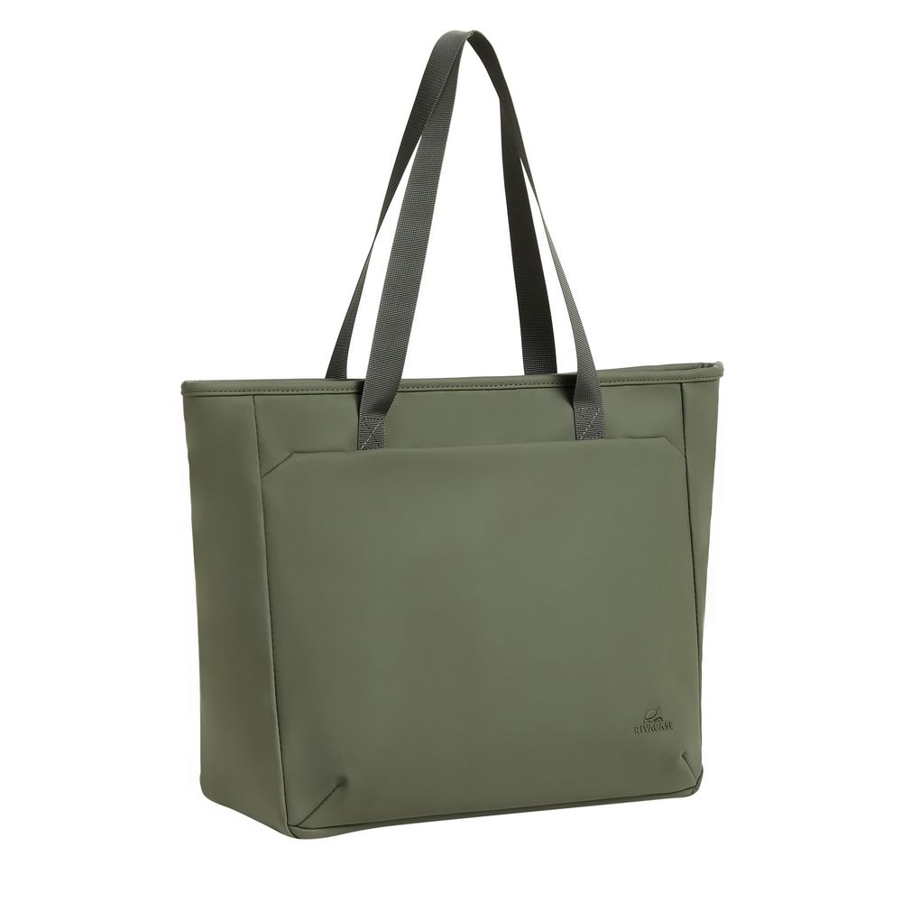 Geanta tote RivaCase, verde maslin, 440x330x140mm