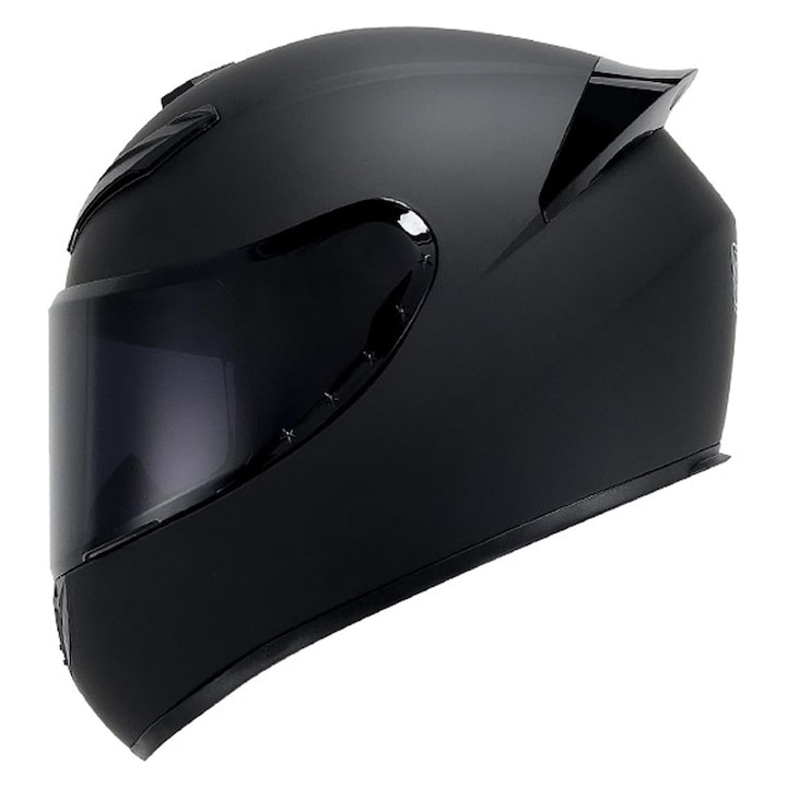 Casca de motocicleta cu ochelari integrati, unisex, ventilatie, protectie UV, Negru mat, XL, 36x28x24cm