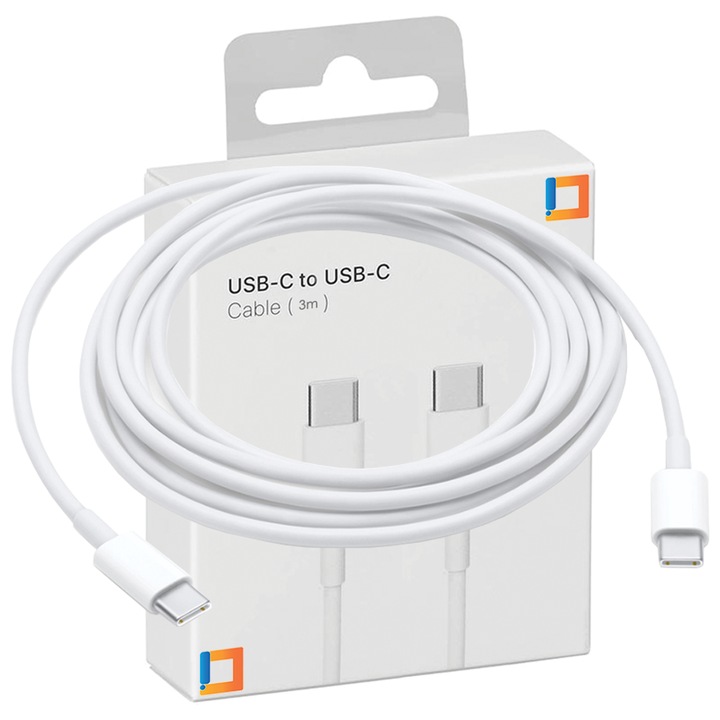 Cablu USB-C 100W 3m Co2, incarcare rapida, sincronizare, culoare maro