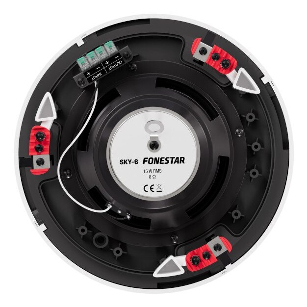 Boxa rotunda de instalare, Fonestar, 6", 15W, alb, rezistenta la apa