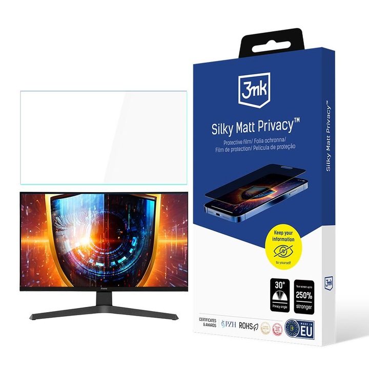 Folie de protectie confidentialitate 3MK, Compatibil Iiyama XUB2496HSU - pana la 25''