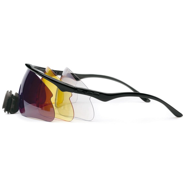 Ochelari Sportivi BLOC Stealth W01, Unisex, Set Complet cu 3 Lentile Interschimbabile, Insertie pentru Corectie Dioptrica, Rame Rezistente Karbon TX, Pernite Nazale Hipoalergenice, Culoare Negru Mat, Protectie UV Avansata pentru Ciclism, Sc