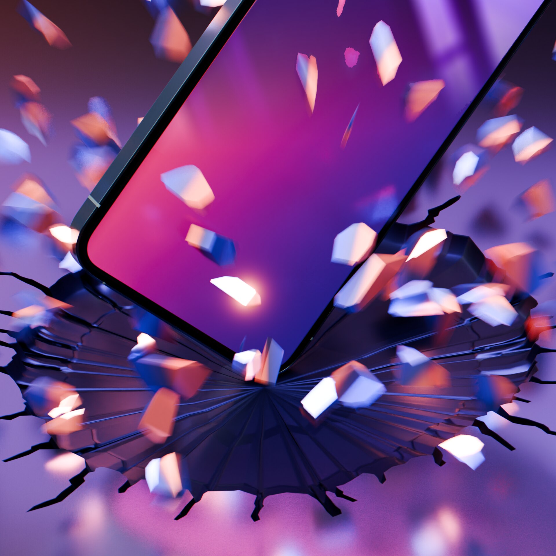 Folie protectie telefon 3mk Rainbow Privacy, efect arc-en-ciel, durabilitate 9H, pentru Iphone 16 Pro Max