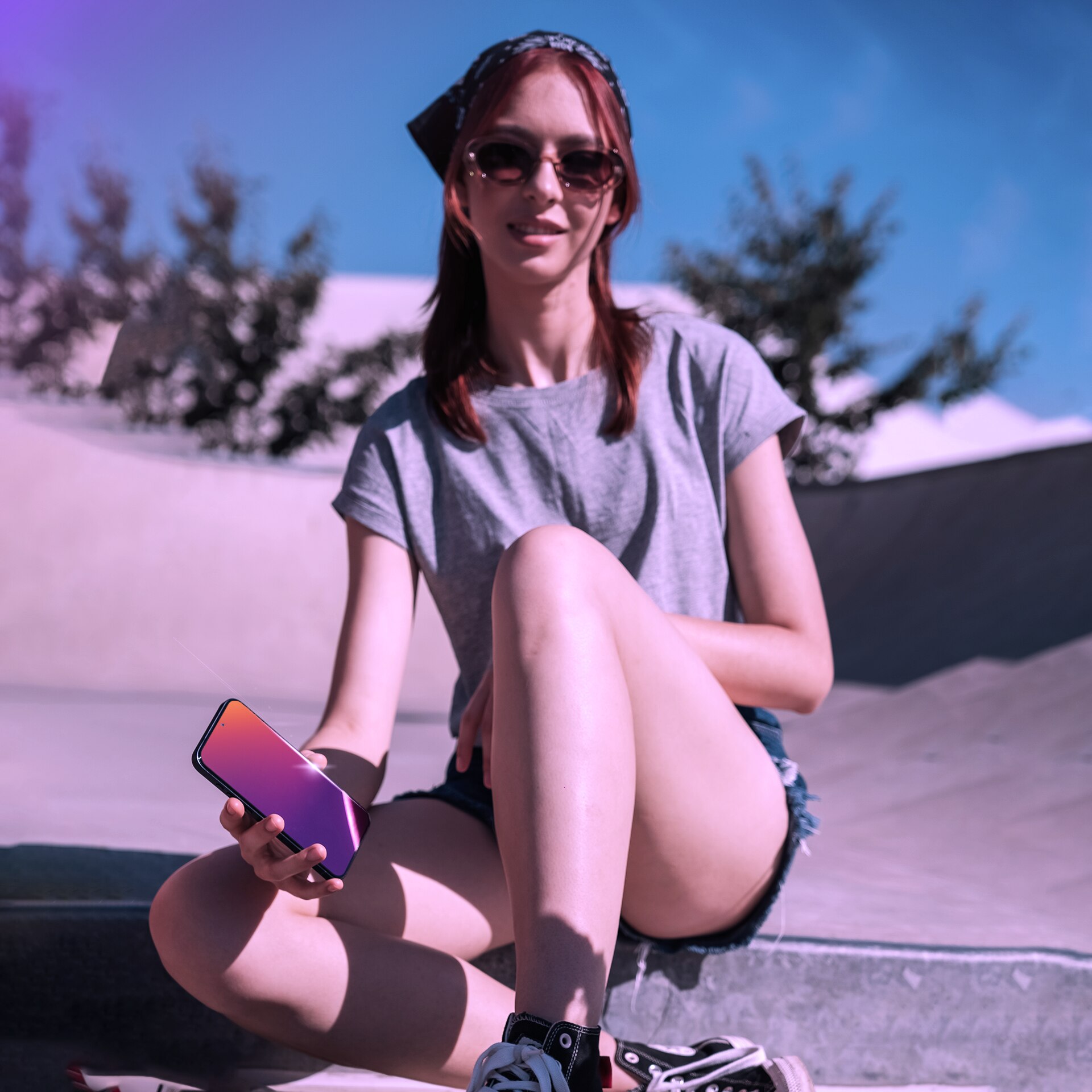 Folie protectie telefon 3mk Rainbow Privacy, efect arc-en-ciel, durabilitate 9H, pentru Iphone 16 Pro Max