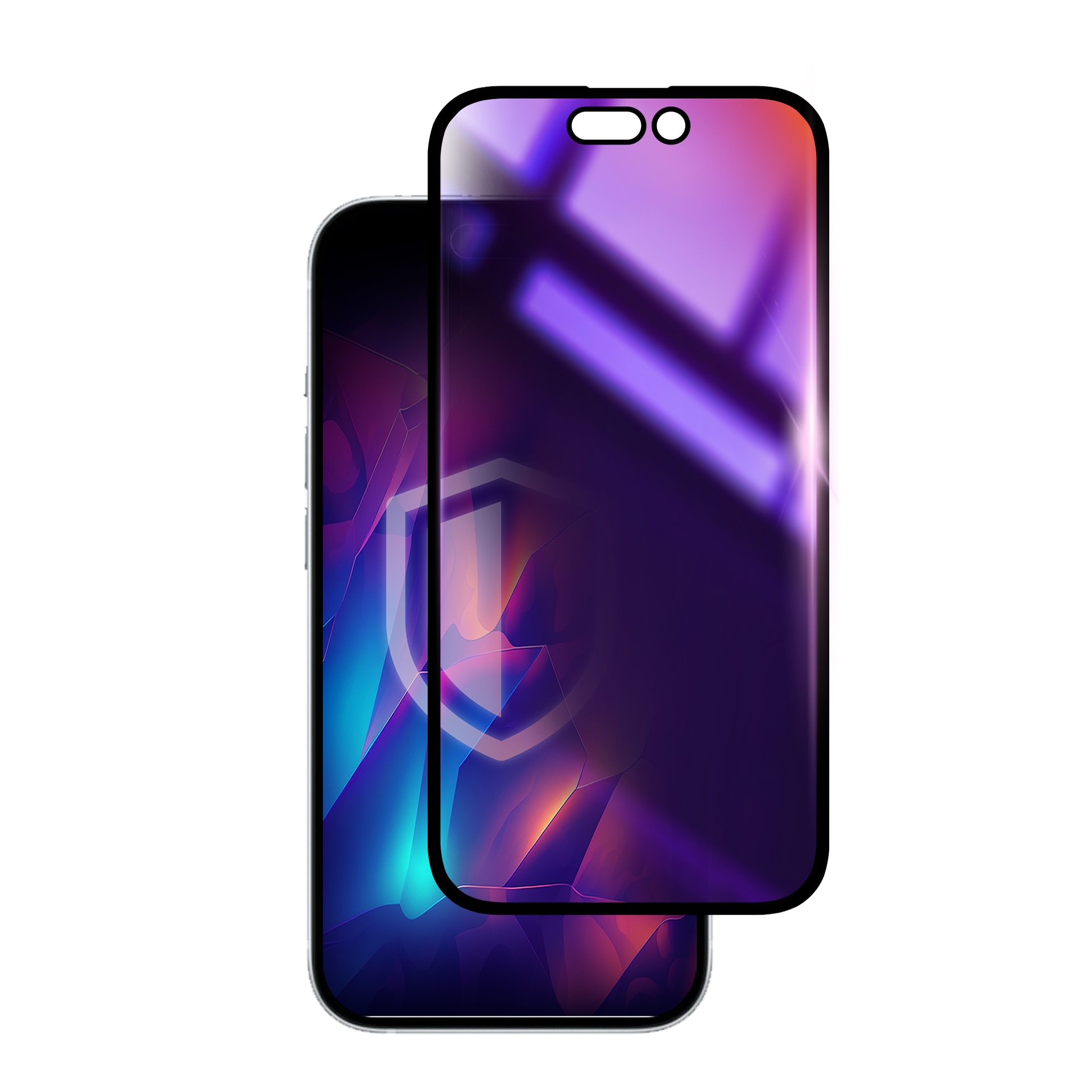 Folie protectie telefon 3mk Rainbow Privacy, efect arc-en-ciel, durabilitate 9H, pentru Iphone 16 Pro Max