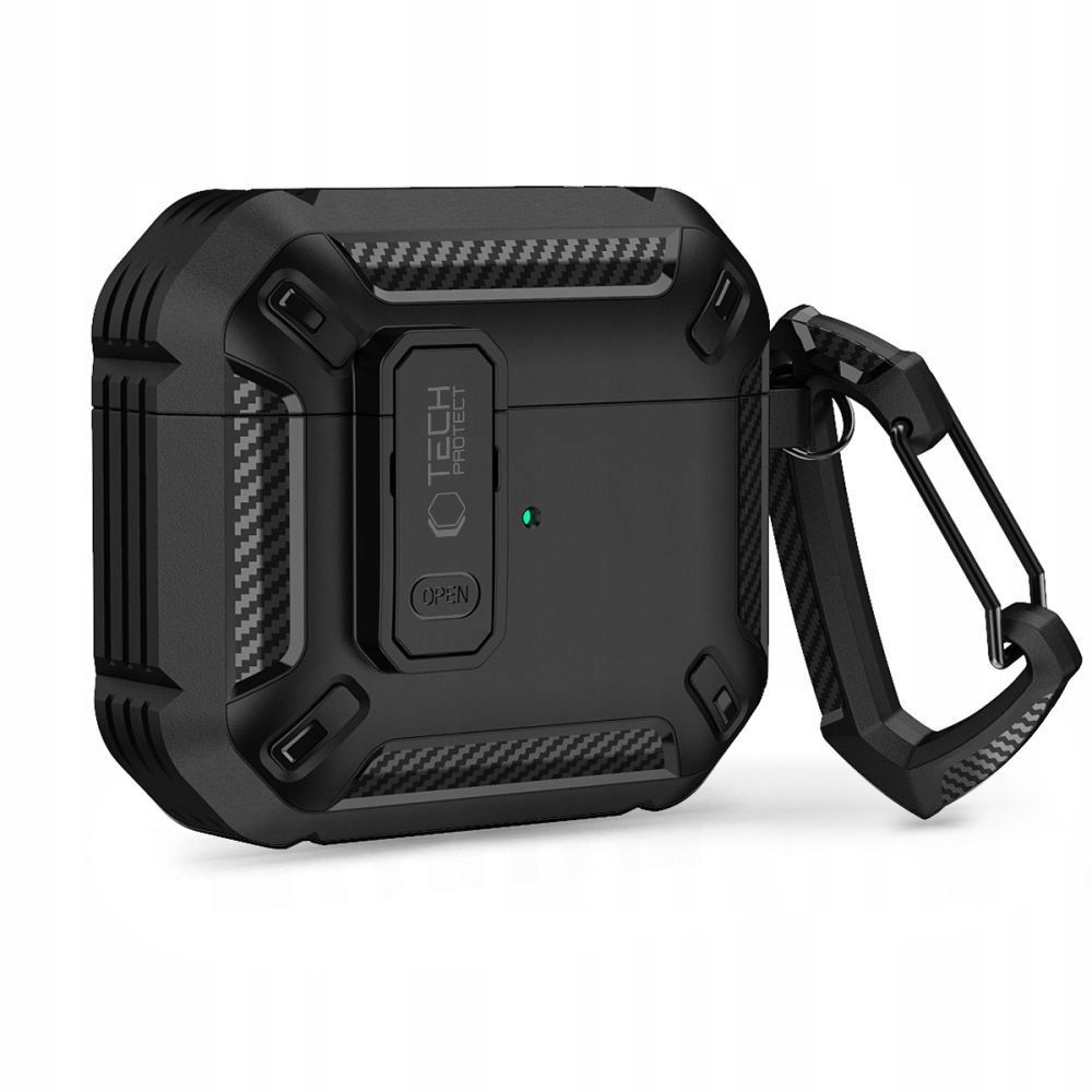 Carcasa Tech-Protect X-CARBON compatibila cu Apple AirPods Pro / Pro 2 Black