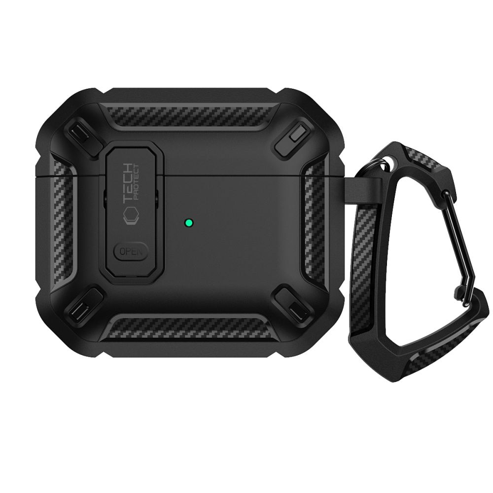 Carcasa Tech-Protect X-CARBON compatibila cu Apple AirPods Pro / Pro 2 Black