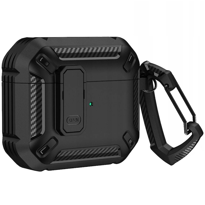 Калъф TECH-PROTECT X-Carbo за Apple Airpods Pro 1 / 2, Black