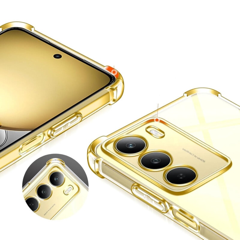 BestCase® Husa Pentru Realme 14x 5G, Anti Shock 1.5MM, Protectie camera si ecran, Transparent