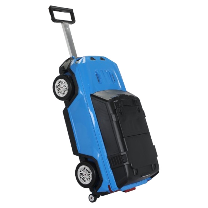 Masinuta tip troller Kinderauto SPEED, multifunctionala 2 in 1, culoare albastru