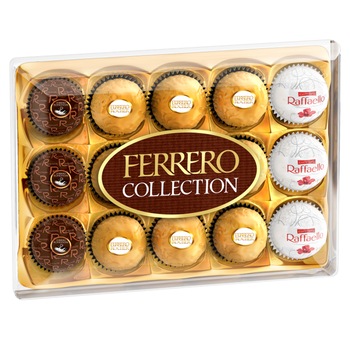 Praline Ferrero Rocher Collection, 15 bomboane/cutie, 172g Praline Ferrero Rocher Collection, 15 bomboane/cutie, 172g