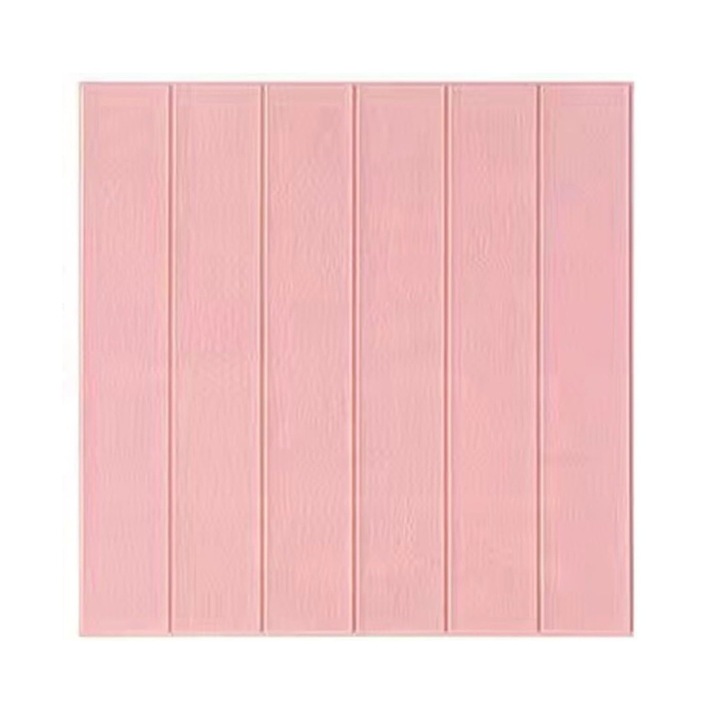 Set 10 Placi Tapet 3D, 70 x 70 cm, Grosime 3 mm, din Rasina, Tip Placi de Lemn, Suprafata Acoperita 4.9 mp, Roz Pudrat