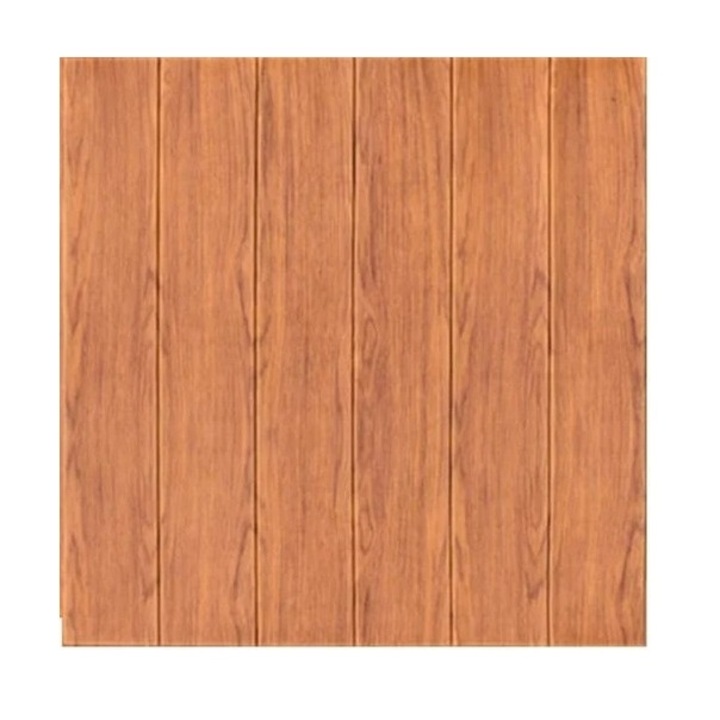 Set 10 Placi Tapet 3D, 70 x 70 cm, Grosime 3 mm, din Rasina, Tip Placi de Lemn, Suprafata Acoperita 4.9 mp, Maro Roscat