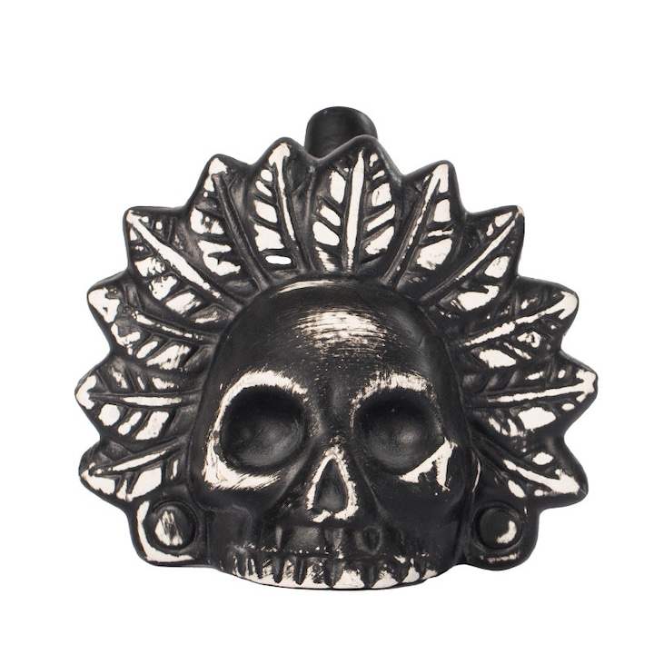 Maja Halálfütty – Kézzel Faragott, Tollas Kialakítás, Ajándék Doboz + Táska, 11.2x8.7x9.3cm